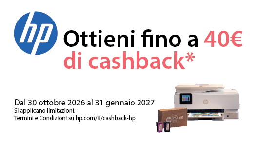HP: Ottieni fino a 40 € di cashback