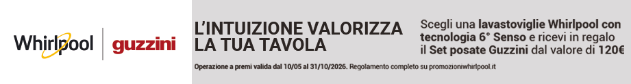 Whirlpool lavastoviglie regala il set posate