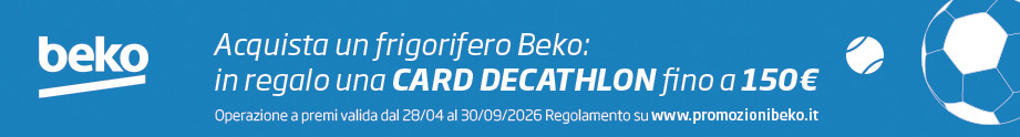 Beko regala il meglio dello sport: Acquista questo frigorifero in regalo una Card Decathlon fino a 150€