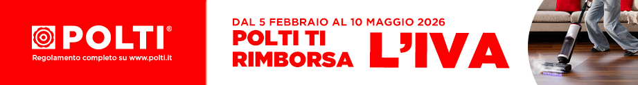 POLTI TI RIMBORSA L’IVA: Acquista Polti RollySteam o un altro dei prodotti Polti aderenti all'iniziativa e ti rimborsiamo l'IVA