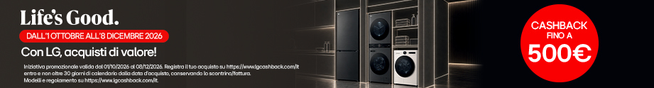 CON LG, ACQUISTI DI VALORE! Scopri il cashback fino a 500€ sui prodotti premium