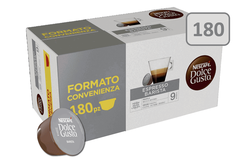 180 Capsule Nescafé Dolce Gusto Caffè Espresso Barista