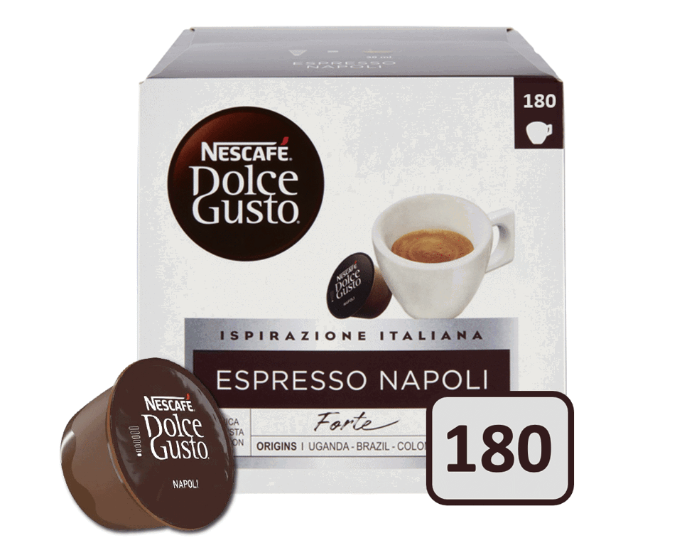180 Capsule Nescafé Dolce Gusto Caffè Espresso Napoli