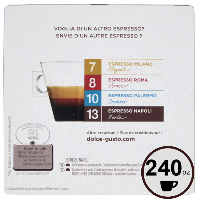 240 Capsule Nescafé Dolce Gusto Caffè Espresso Napoli