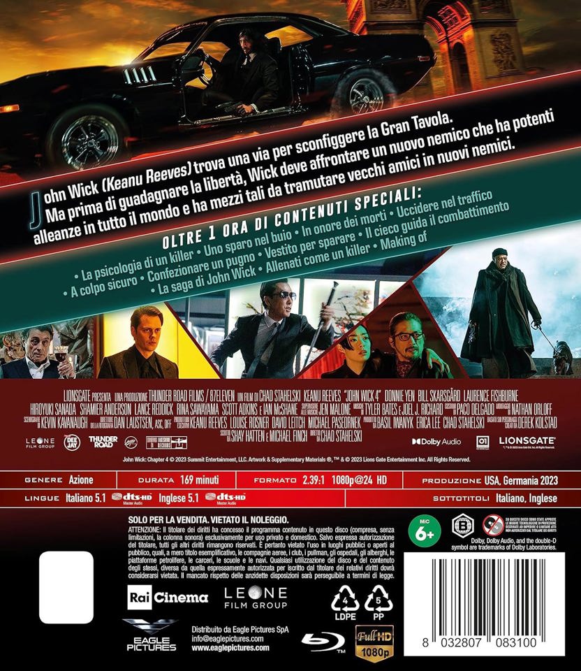 Dvd john wick 4 - blu ray