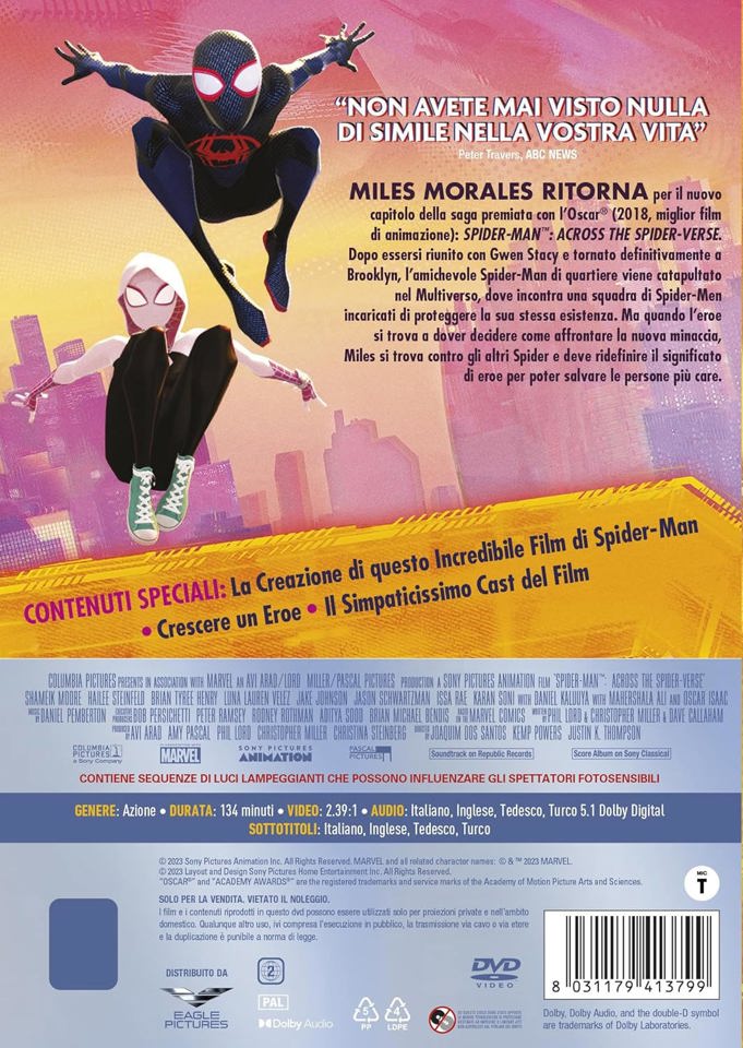 Dvd spider-man: across the spider-verse