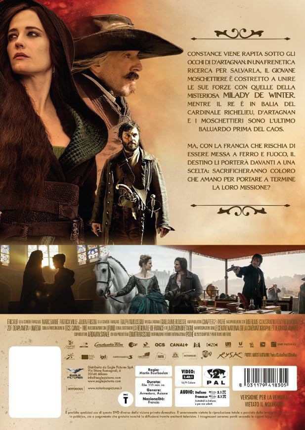 Dvd i tre moschettieri: milady