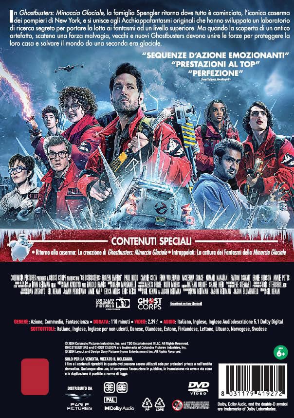 Dvd ghostbusters minaccia glaciale