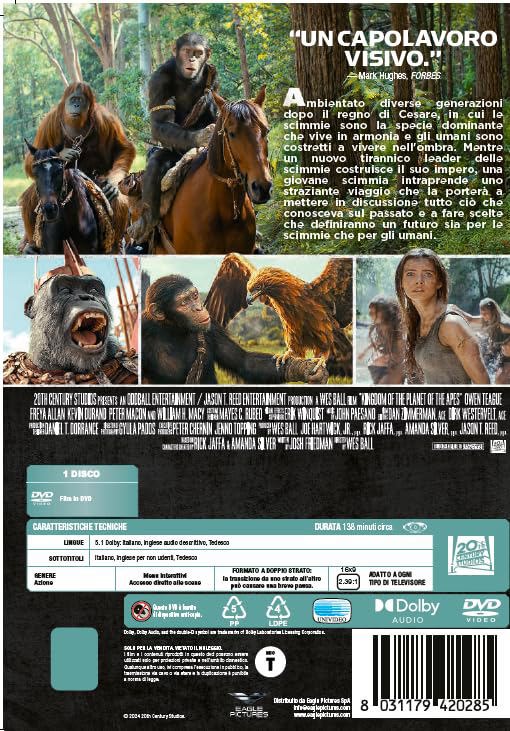 Dvd il regno del pianeta delle scimmie