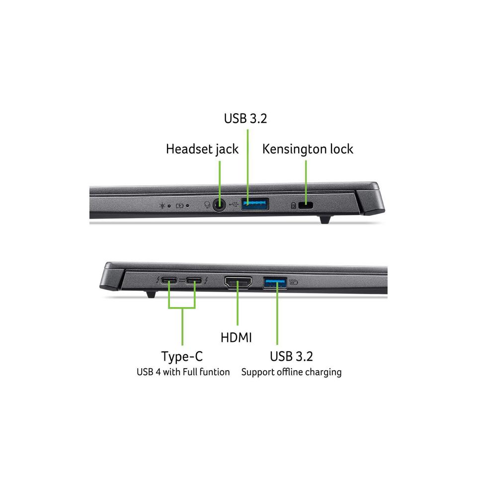 Acer Aspire 14 AI Notebook | 14" WUXGA | Intel Core Ultra 5 226V | 16 GB DDR5-SDRAM | 512 GB SSD | Copilot+ PC | Windows 11 Home | QWERTY