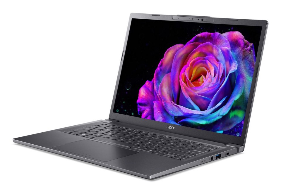 Acer Aspire 14 AI Intel Core Ultra 7 256V Computer portatile 35.6 cm (14") OLED 16 GB LPDDR5x-SDRAM 512 GB SSD Wi-Fi 6E (802.11ax) Windows 11 Home Grigio