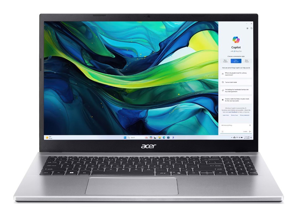 Acer Aspire Go 15 AG15-42P-R3GD AMD Ryzen™ 7 5825U Computer portatile 39,6 cm (15.6") Full HD 16 GB DDR4-SDRAM 512 GB SSD Wi-Fi 6 (802.11ax) Windows 11 Home Argento