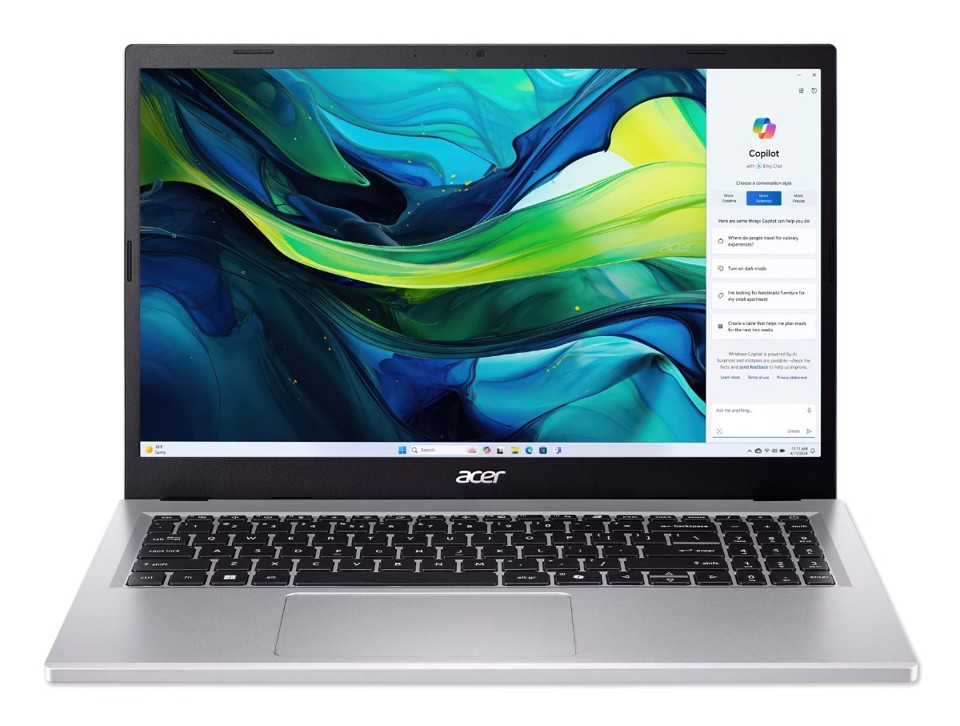 Acer Aspire Go 15 AG15-71P-55A5 Intel® Core™ i5 i5-13420H Computer portatile 39,6 cm (15.6") Full HD 8 GB DDR5-SDRAM 512 GB SSD Wi-Fi 6 (802.11ax) Windows 11 Home Argento