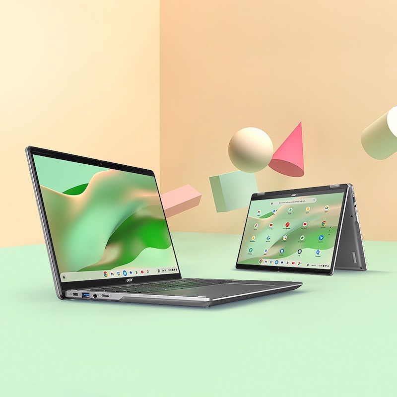 Acer Chromebook Spin 314 CP314-2HN-C41C Intel® N N100 35,6 cm (14") Touch screen WUXGA 8 GB LPDDR5-SDRAM 128 GB eMMC Wi-Fi 6E (802.11ax) ChromeOS Argento QWERTY Italiano