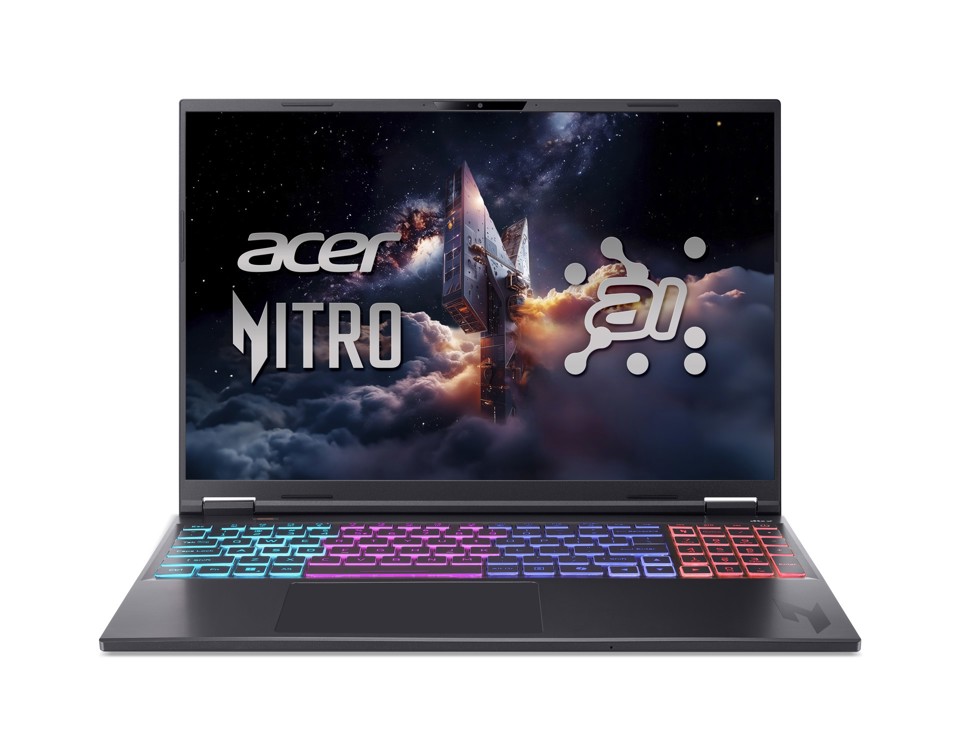 Acer Nitro 16S AI AN16S-61-R77Y Copilot+ PC AMD Ryzen AI 7 350 Computer portatile 40,6 cm (16") WQXGA 32 GB DDR5-SDRAM 2 TB SSD NVIDIA GeForce RTX 5070 Ti Wi-Fi 6E (802.11ax) Windows 11 Home Nero