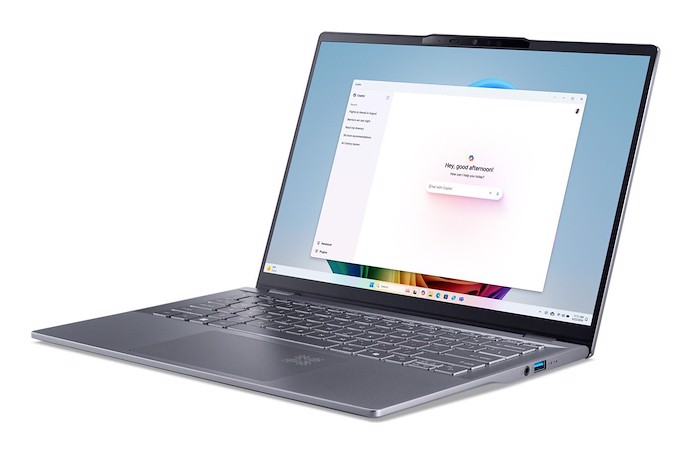 Acer NX.J2JET.003 laptop Intel Core Ultra 5 226V Computer portatile 35,6 cm (14") 16 GB DDR5-SDRAM 512 GB SSD Wi-Fi 7 (802.11be) Windows 11 Home Grigio