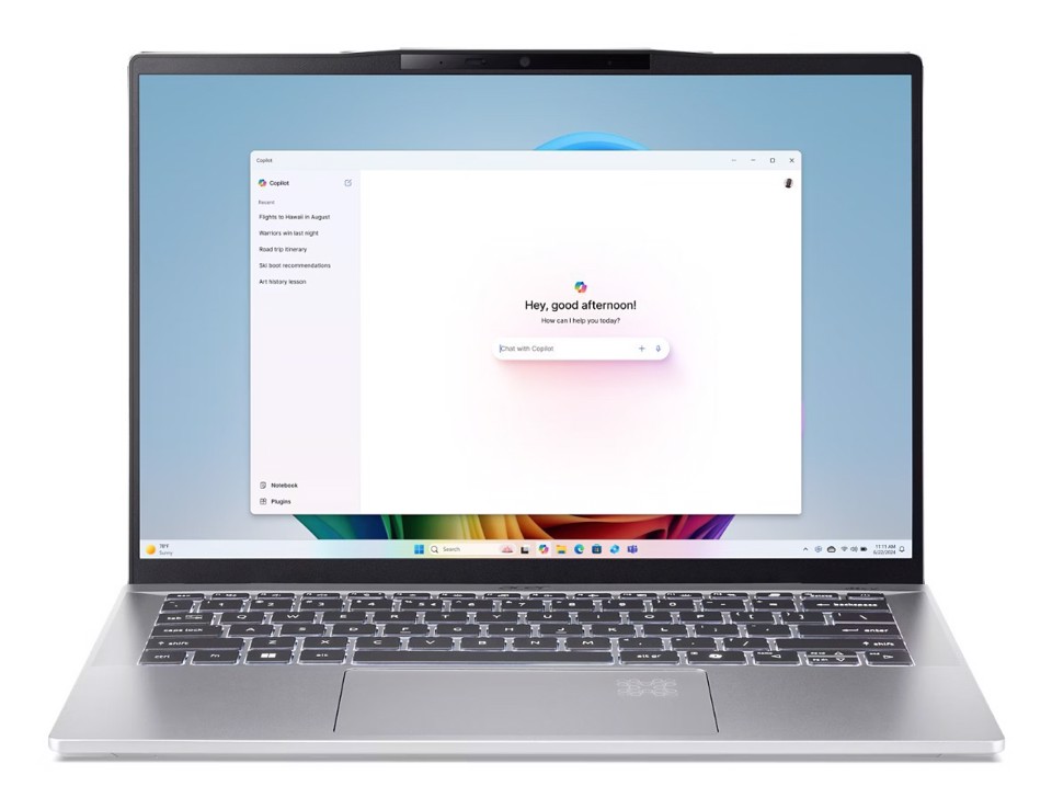 Acer Swift 14 AI SF14-61T-R9Z8 Copilot+ PC AMD Ryzen AI 9 365 Computer portatile 35,6 cm (14") Touch screen WUXGA 32 GB LPDDR5x-SDRAM 1 TB SSD Wi-Fi 7 (802.11be) Windows 11 Home Argento
