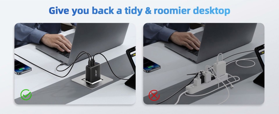 Acer ZL.ADTCC.00J Caricabatterie per dispositivi mobili Universale Nero AC Ricarica rapida Interno