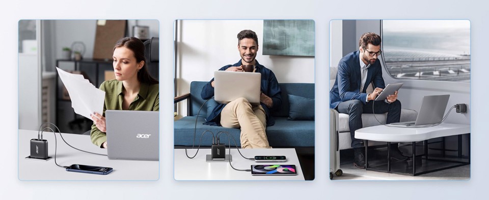 Acer ZL.ADTCC.00J Caricabatterie per dispositivi mobili Universale Nero AC Ricarica rapida Interno