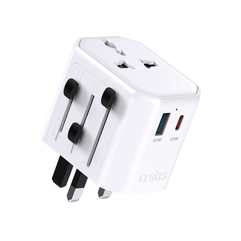 Adattatore da viaggio universale + USB + Type-C
