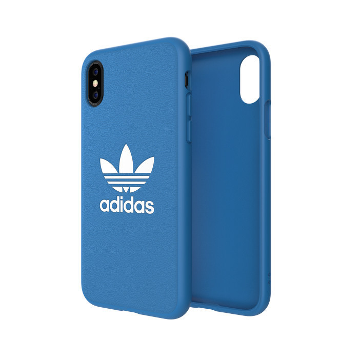 Adidas Trefoil custodia per cellulare 14,7 cm (5.8") Cover Blu, Bianco