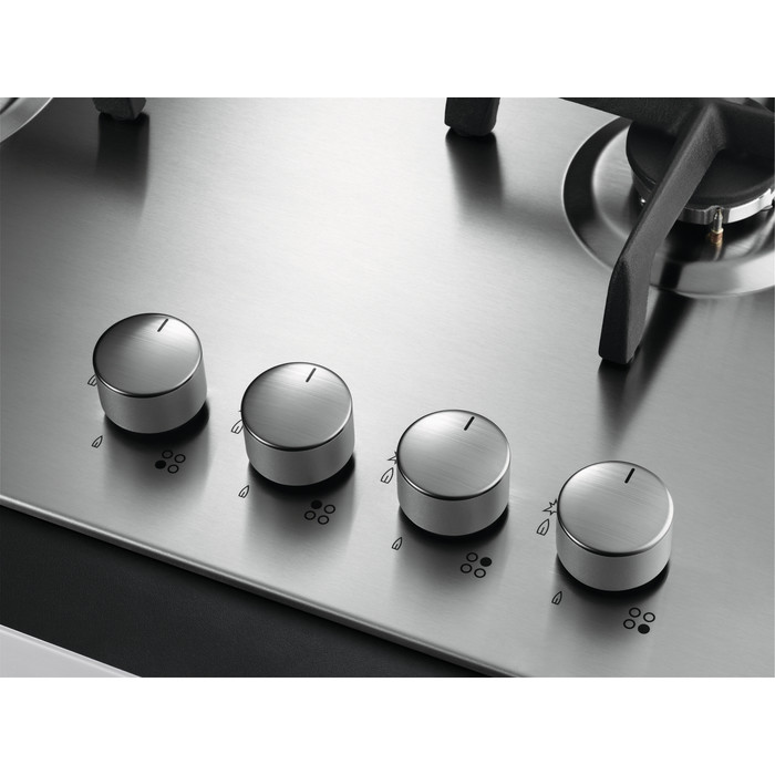 AEG 949 640 849 piano cottura Argento Da incasso 60 cm Gas 4 Fornello(i)