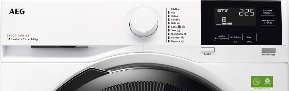 AEG ASCIUGATRICE 8 KG CLASSE B TR8HGBG8B MADE IN EUROPE