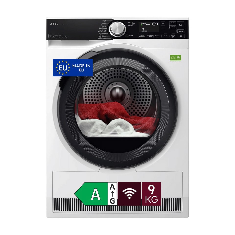 AEG Asciugatrice 9 Kg Classe A XTR9HBGA9YA MADE IN EUROPE