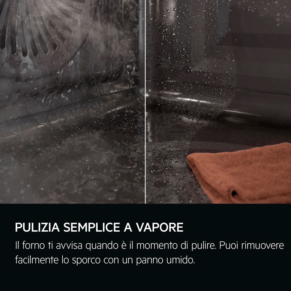 AEG Forno Incasso Steam Pro (100% Vapore, 50% Vapore, 25 %Vapore + Sous Vide) + Wi Fi + Camera Classe A++ 60 Cm TP9SB881DT