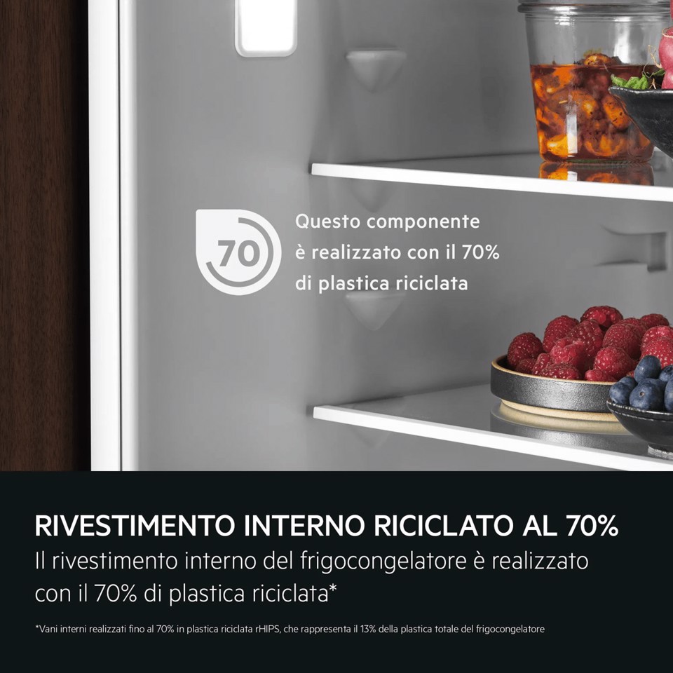 AEG Frigorifero Combinato Multiflow (Metal) Classe D TC7MS181DS