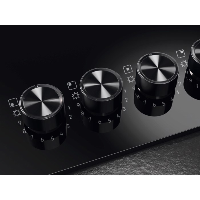 AEG HKB75451NB Nero Da incasso 75 cm Gas 5 Fornello(i)