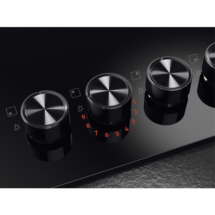 AEG HKB75451NB Nero Da incasso 75 cm Gas 5 Fornello(i)