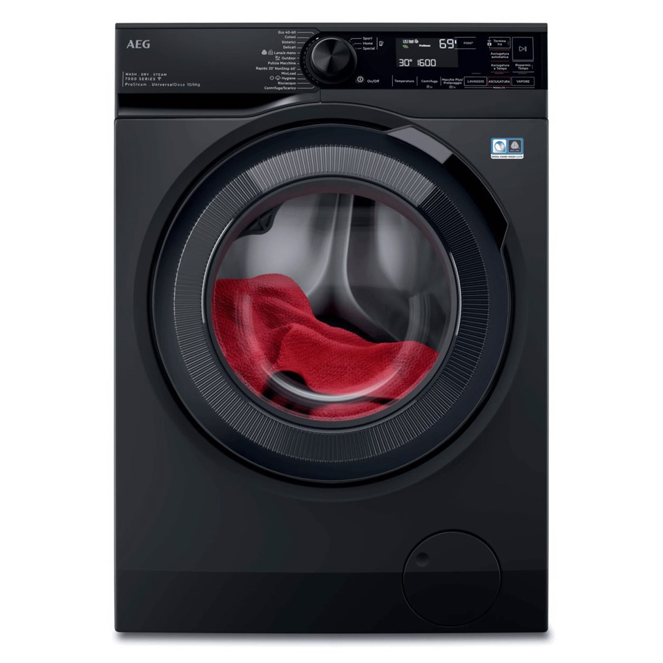 AEG Lavasciuga 10+6 Kg Classe D/A 1600 Giri MADE IN ITALY LWR7BLACK
