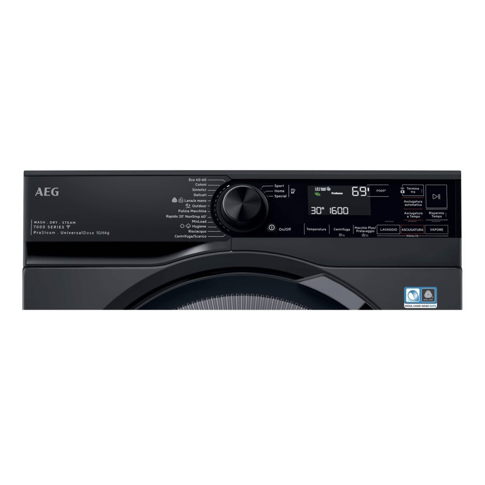 AEG Lavasciuga 10+6 Kg Classe D/A 1600 Giri MADE IN ITALY LWR7BLACK