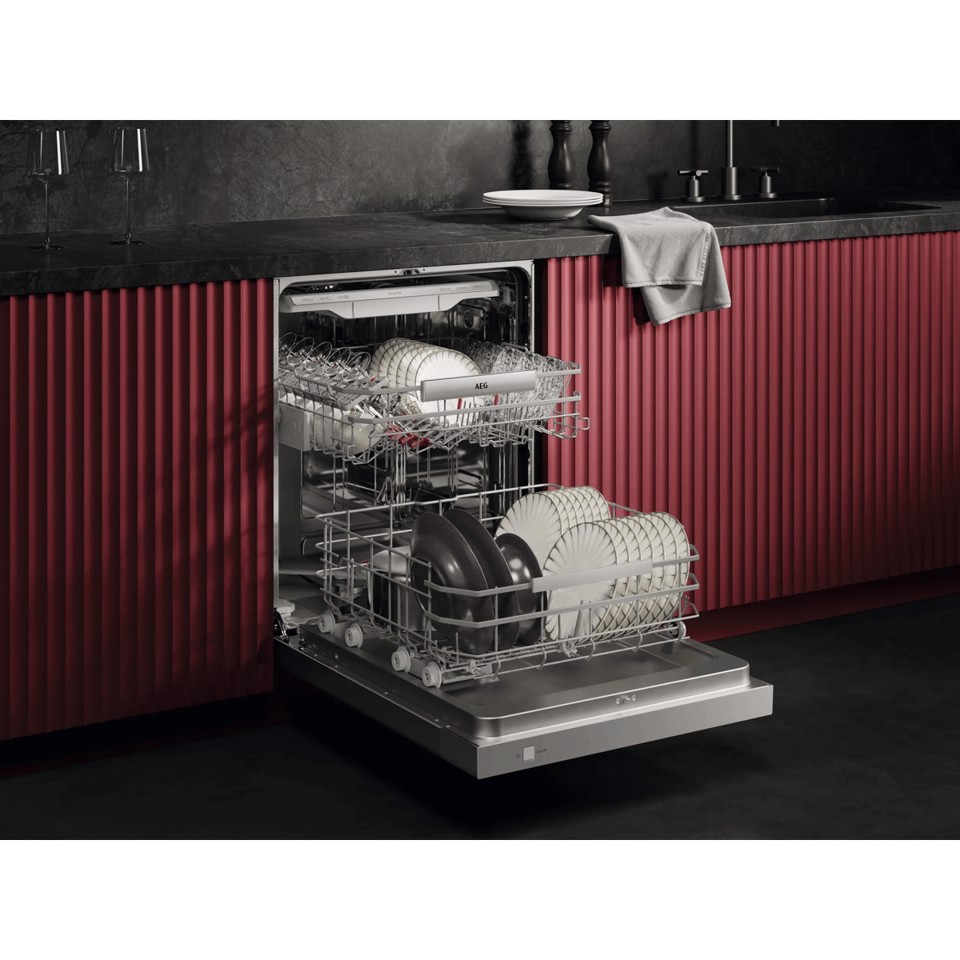 AEG Lavastoviglie Incasso 60 Cm - Flat Sottopiano 14 Coperti Classe A 40 Dba MADE IN ITALY GU8200A2SGM