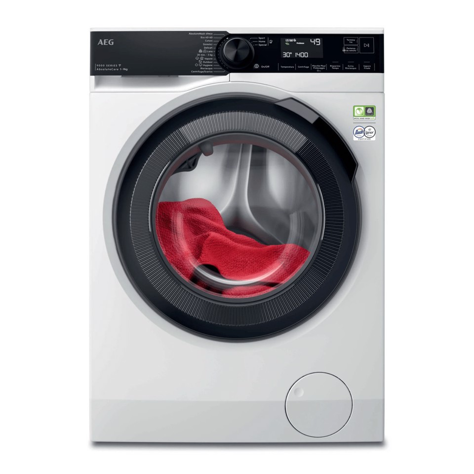 AEG Lavatrice Carica Frontale 9 Kg Classe A-20% 1400 Giri MADE IN ITALY LR9H94GBS
