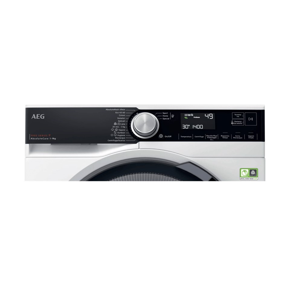 AEG Lavatrice Carica Frontale 9 Kg Classe A-20% 1400 Giri MADE IN ITALY LR9H94GBS