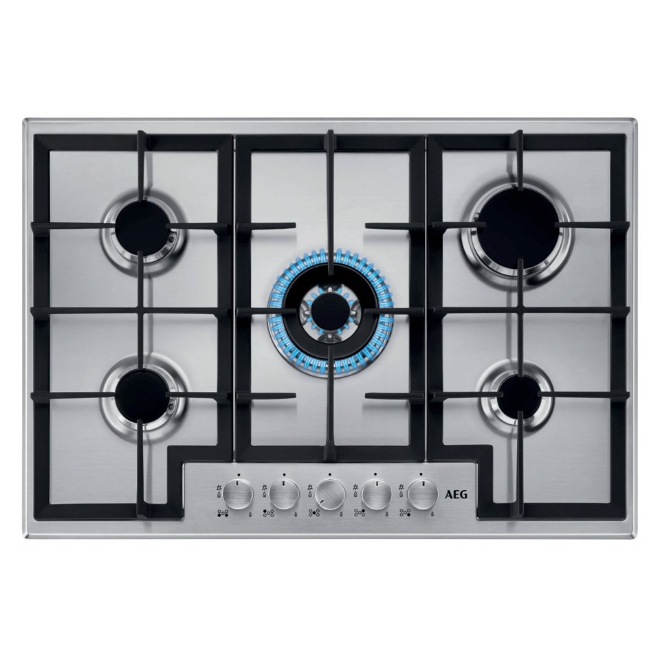 AEG Piano Gas Comandi Frontali 75 Cm HGB75400SM
