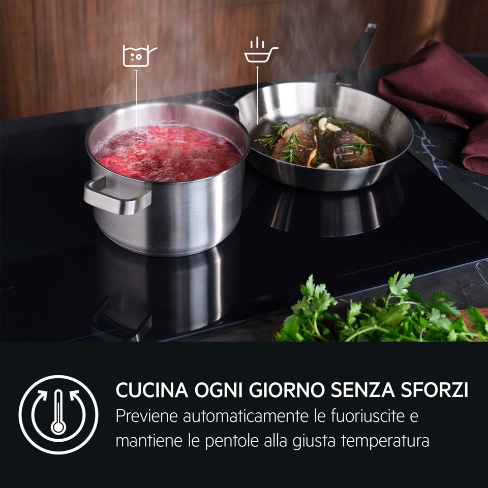 AEG PIANO INDUZIONE BOIL&FRY SAPHIRMATT 60 CM TI64IB3BIZ