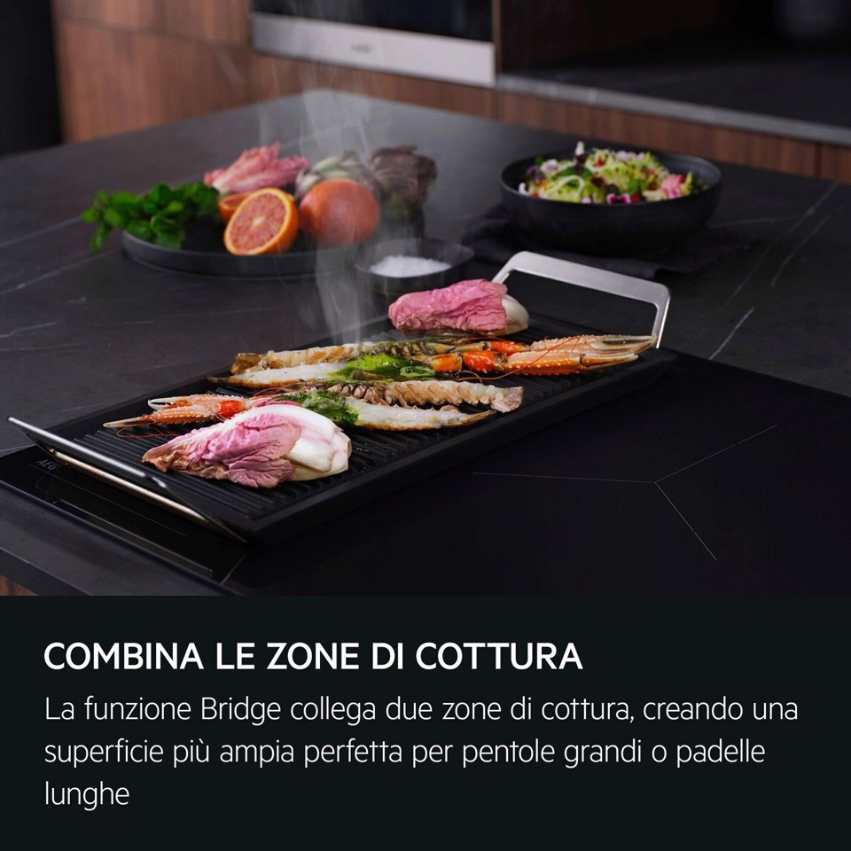 AEG PIANO INDUZIONE BOIL&FRY SAPHIRMATT 60 CM TI64IB3BIZ