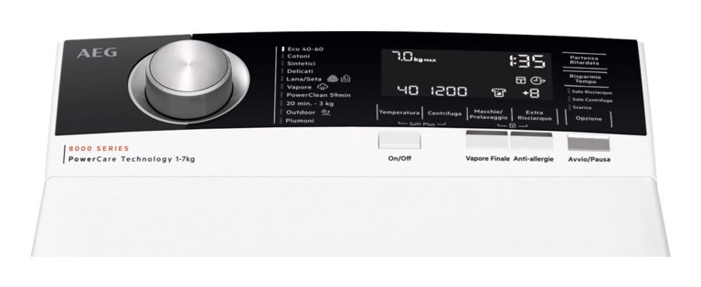 AEG Serie 8000 LTR8C73A Lavatrice a carica dall'alto PowerCare 7 kg
