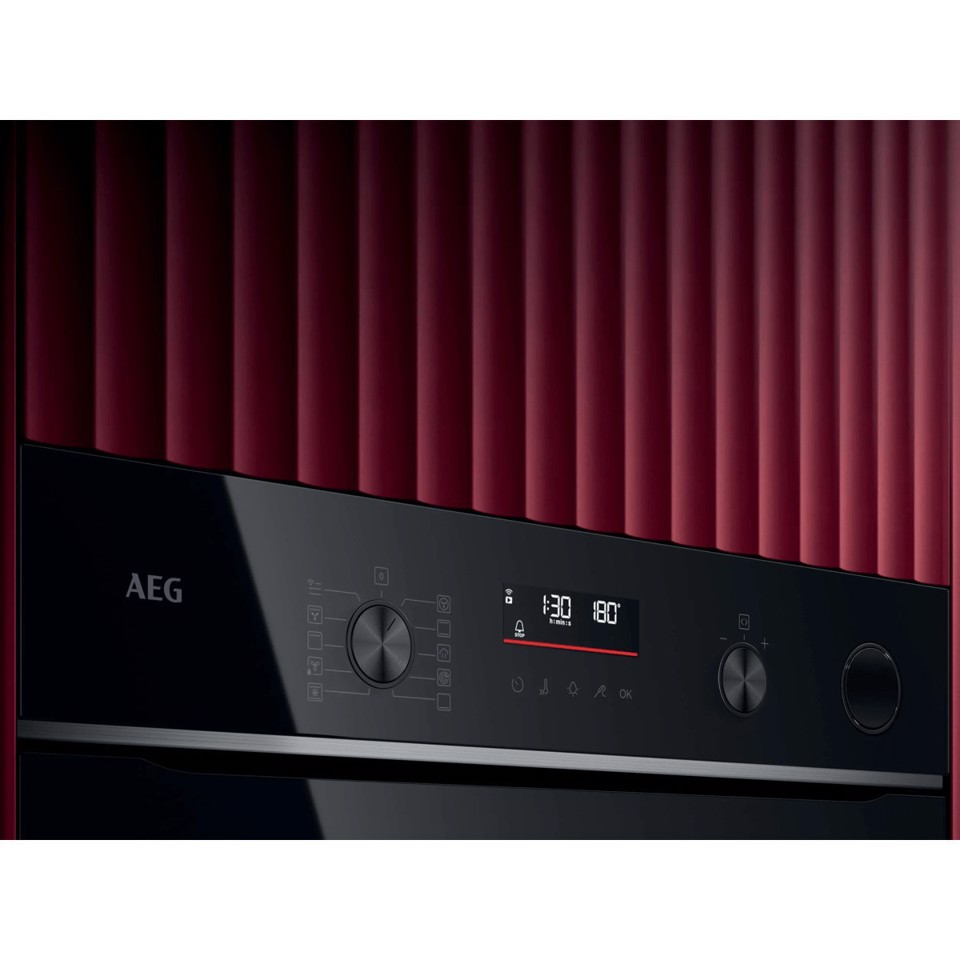 AEG Series 6000 Forno Incasso Steam Crisp (25%Vapore) + Pirolitico + Wifi Classe A++ 60 Cm TR6PB53FSB MADE IN EUROPE