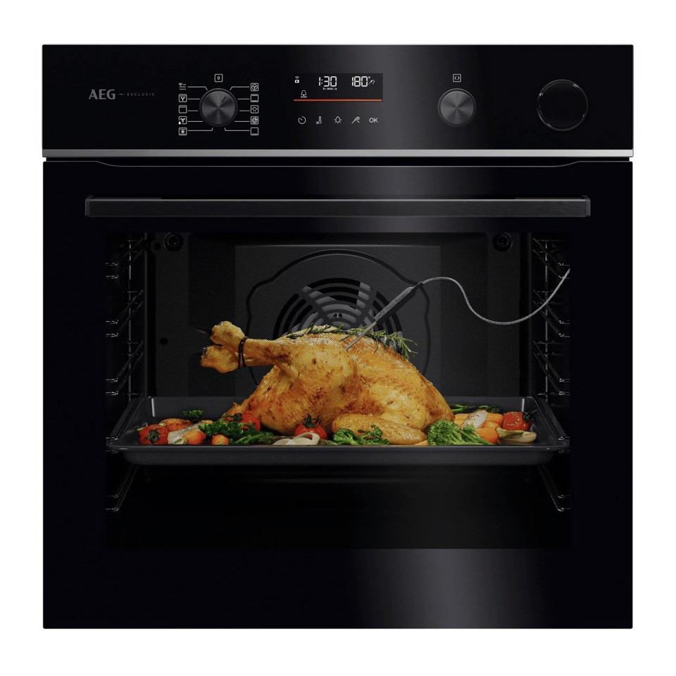 AEG Series 6000 Forno Incasso Steam Crisp (25%Vapore) + Pirolitico + Wifi Classe A++ 60 Cm TR6PB53FSB MADE IN EUROPE