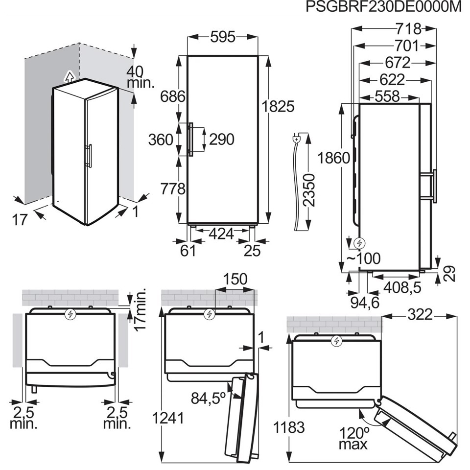 AEG Series 6000 Frigorifero Armadio Frigorifero Multiflow Classe D ORK7M391DX