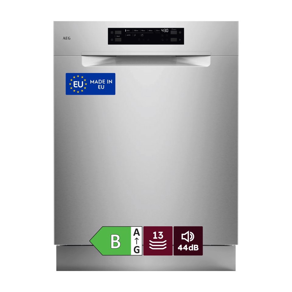 AEG Series 6000 Lavastoviglie Incasso 60 Cm - Flat Sottopiano 13 Coperti Classe B 44 Dba GU620B2SCM MADE IN EUROPE
