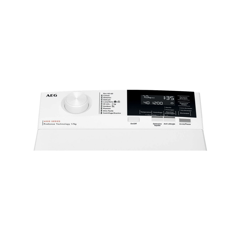 AEG Series 6000 Lavatrice Carica Alto 7 Kg Classe A 1300 Giri LTR6G37A MADE IN EUROPE
