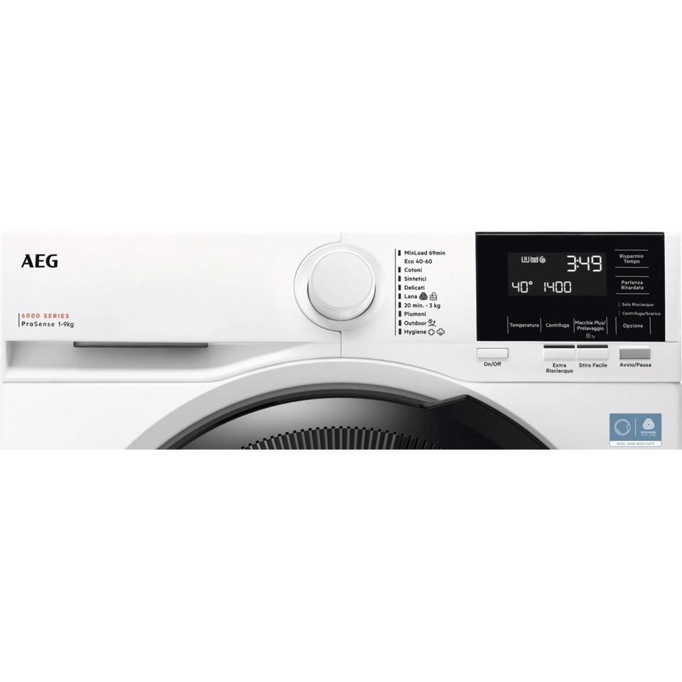 AEG Series 6000 Lavatrice Carica Frontale 9 Kg Classe A 1400 Giri LR6FG94 MADE IN EUROPE