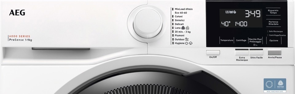 AEG Series 6000 LR6FG94 lavatrice Caricamento frontale 9 kg 1350 Giri/min Bianco
