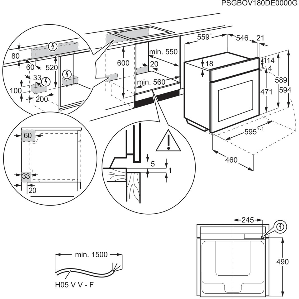 AEG Series 7000 Forno Incasso Pirolitico Classe A++ 60 Cm TE8PB731AT MADE IN EUROPE
