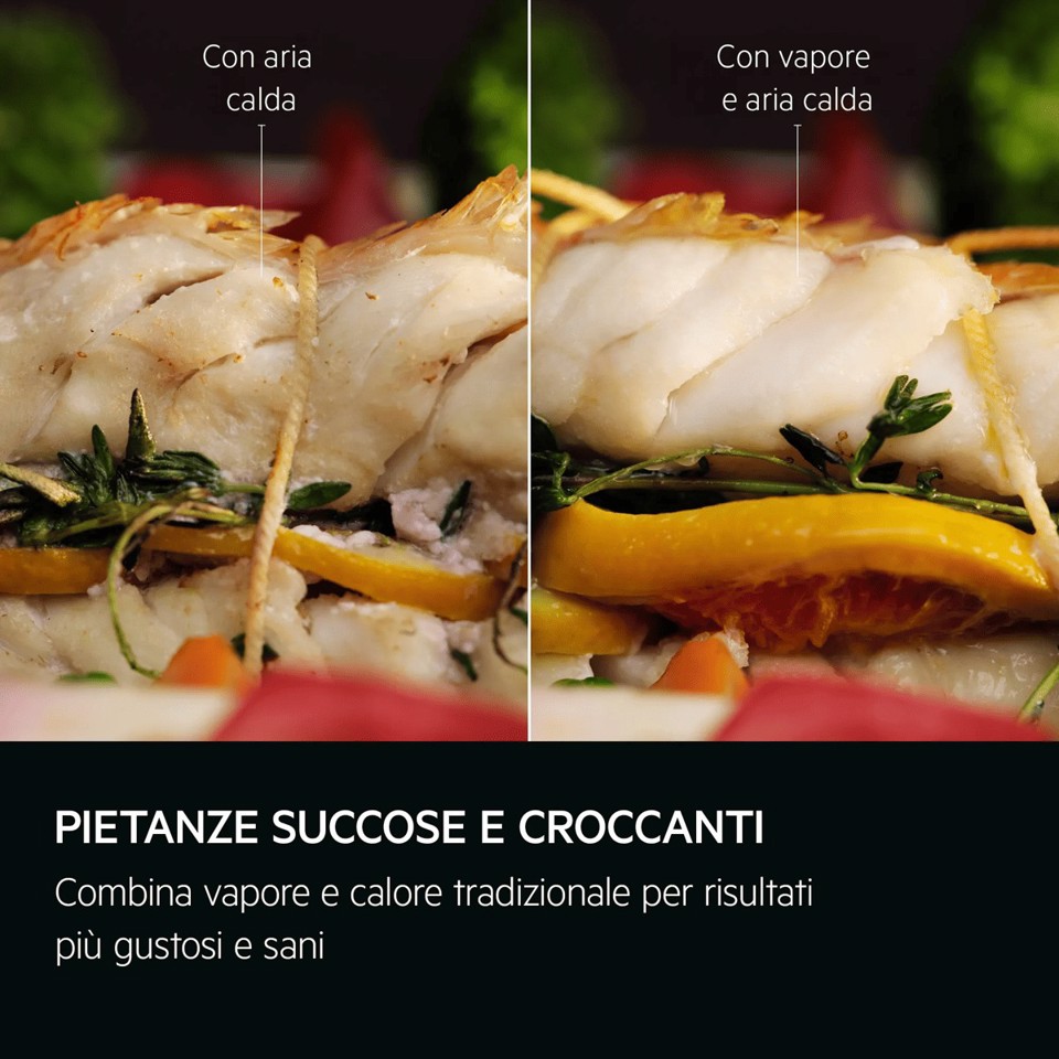AEG Series 7000 Forno Incasso Steam Crisp (25%Vapore) + Pirolitico + Wifi Classe A++ 60 Cm TR7PB731ST MADE IN EUROPE